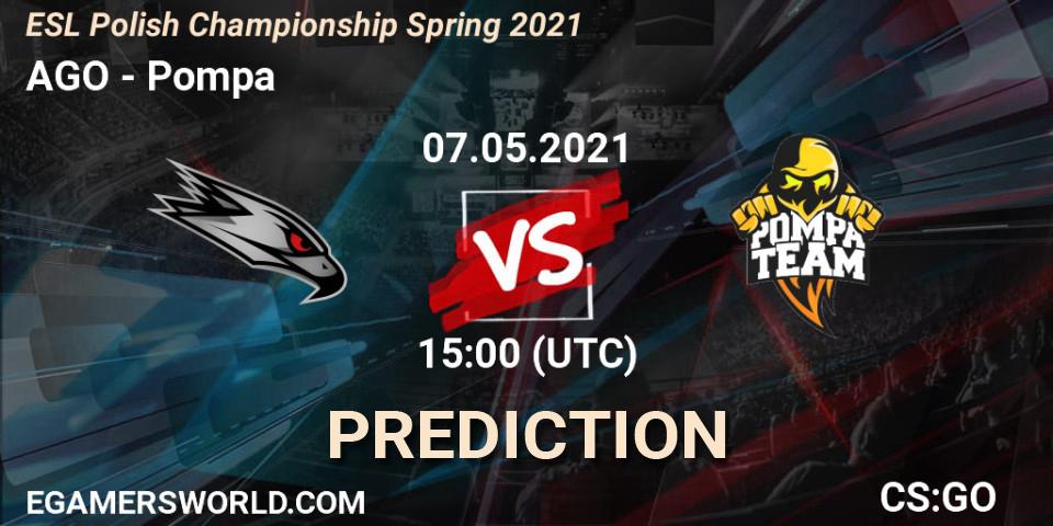 AGO - Pompa: прогноз. 07.05.2021 at 15:00, Counter-Strike (CS2), ESL Mistrzostwa Polski: Spring 2021