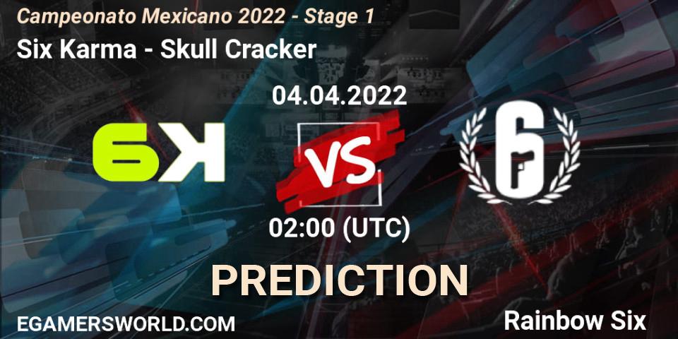 Six Karma - Skull Cracker: прогноз. 04.04.2022 at 02:00, Rainbow Six, Campeonato Mexicano 2022 - Stage 1