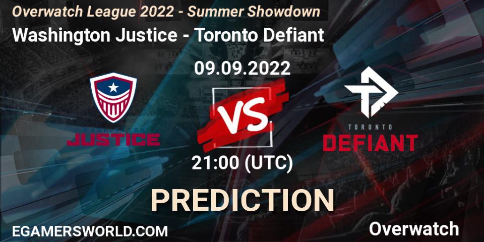 Washington Justice - Toronto Defiant: прогноз. 09.09.22, Overwatch, Overwatch League 2022 - Summer Showdown