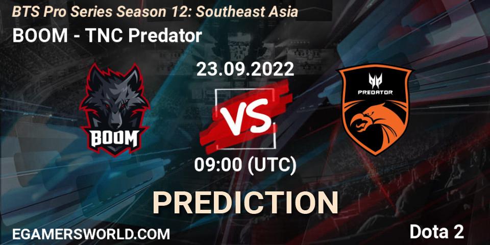 BOOM - TNC Predator: прогноз. 23.09.2022 at 09:08, Dota 2, BTS Pro Series Season 12: Southeast Asia