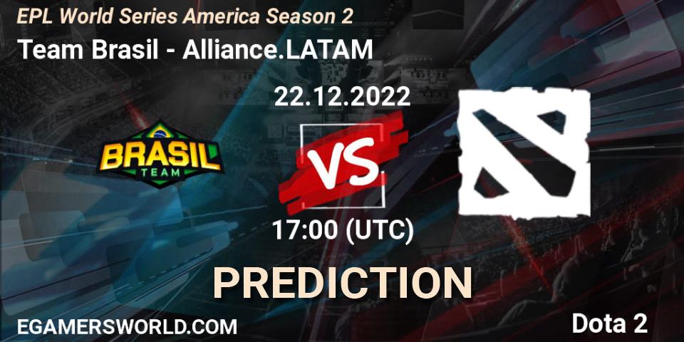 Team Brasil - Alliance.LATAM: прогноз. 22.12.22, Dota 2, EPL World Series America Season 2