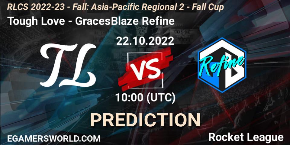 Tough Love - C.E.R.T.: прогноз. 22.10.2022 at 10:00, Rocket League, RLCS 2022-23 - Fall: Asia-Pacific Regional 2 - Fall Cup