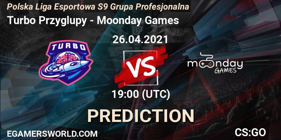 Turbo Przyglupy - Moonday Games: прогноз. 26.04.2021 at 19:00, Counter-Strike (CS2), Polska Liga Esportowa S9 Grupa Profesjonalna