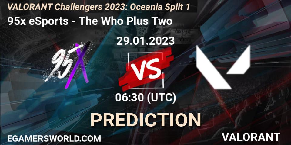 95x eSports - The Who Plus Two: прогноз. 29.01.23, VALORANT, VALORANT Challengers 2023: Oceania Split 1