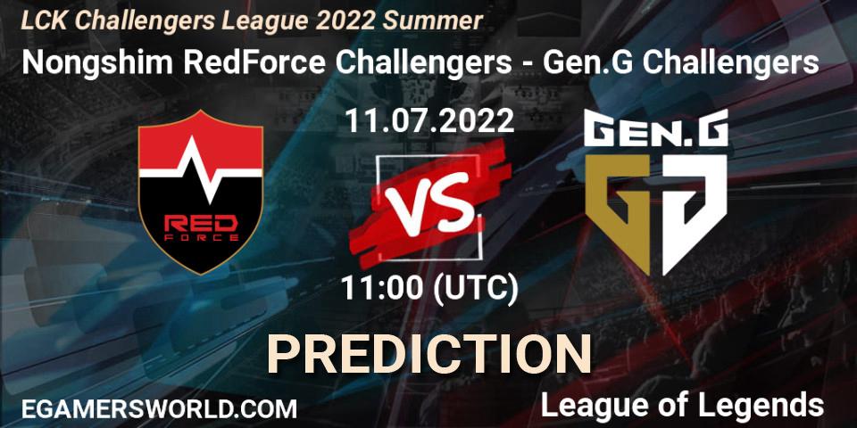 Nongshim RedForce Challengers - Gen.G Challengers: прогноз. 14.07.2022 at 06:00, LoL, LCK Challengers League 2022 Summer