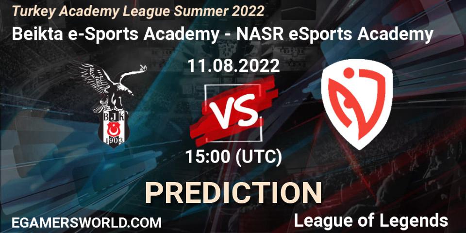 Beşiktaş e-Sports Academy - NASR eSports Academy: прогноз. 11.08.2022 at 15:00, LoL, Turkey Academy League Summer 2022