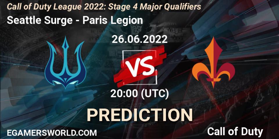 Seattle Surge - Paris Legion: прогноз. 26.06.22, Call of Duty, Call of Duty League 2022: Stage 4