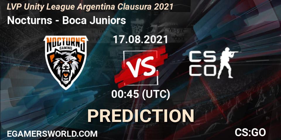 Nocturns - Boca Juniors: прогноз. 24.08.2021 at 00:45, Counter-Strike (CS2), LVP Unity League Argentina Clausura 2021