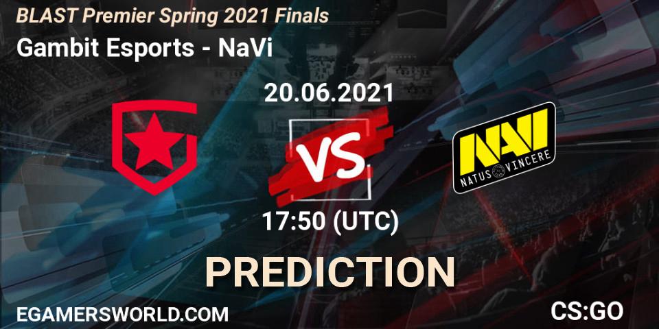 Gambit Esports - NaVi: прогноз. 20.06.21, CS2 (CS:GO), BLAST Premier Spring 2021 Finals
