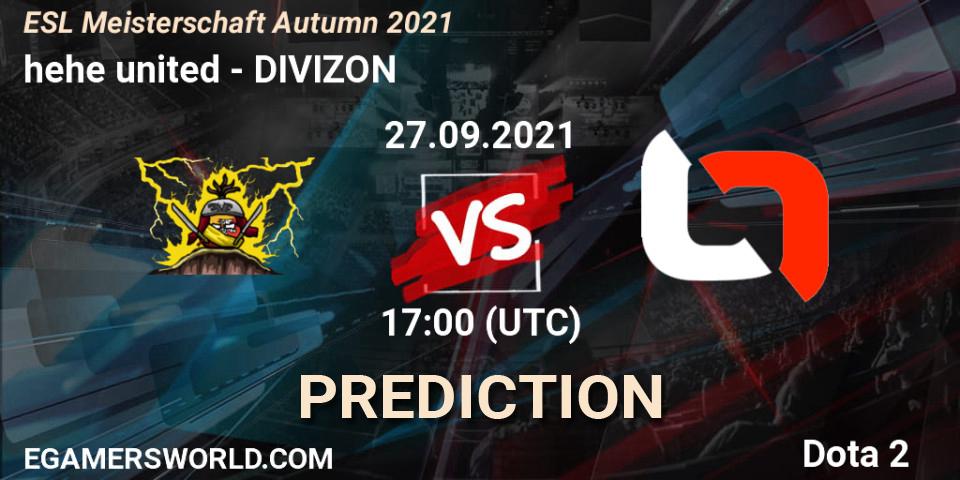 hehe united - DIVIZON: прогноз. 27.09.2021 at 17:13, Dota 2, ESL Meisterschaft Autumn 2021