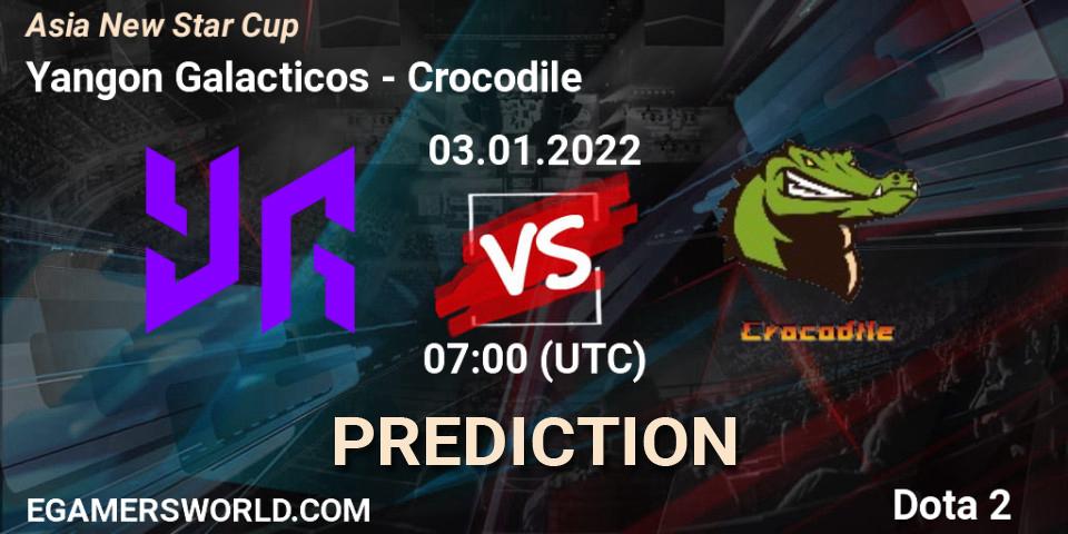 Yangon Galacticos - Crocodile: прогноз. 03.01.2022 at 07:29, Dota 2, Asia New Star Cup