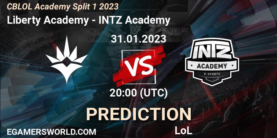 Liberty Academy - INTZ Academy: прогноз. 31.01.23, LoL, CBLOL Academy Split 1 2023