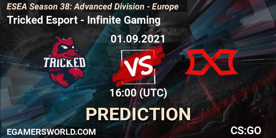 Tricked Esport - Infinite Gaming: прогноз. 01.09.2021 at 16:00, Counter-Strike (CS2), ESEA Season 38: Advanced Division - Europe