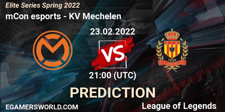 mCon esports - KV Mechelen: прогноз. 23.02.2022 at 21:00, LoL, Elite Series Spring 2022
