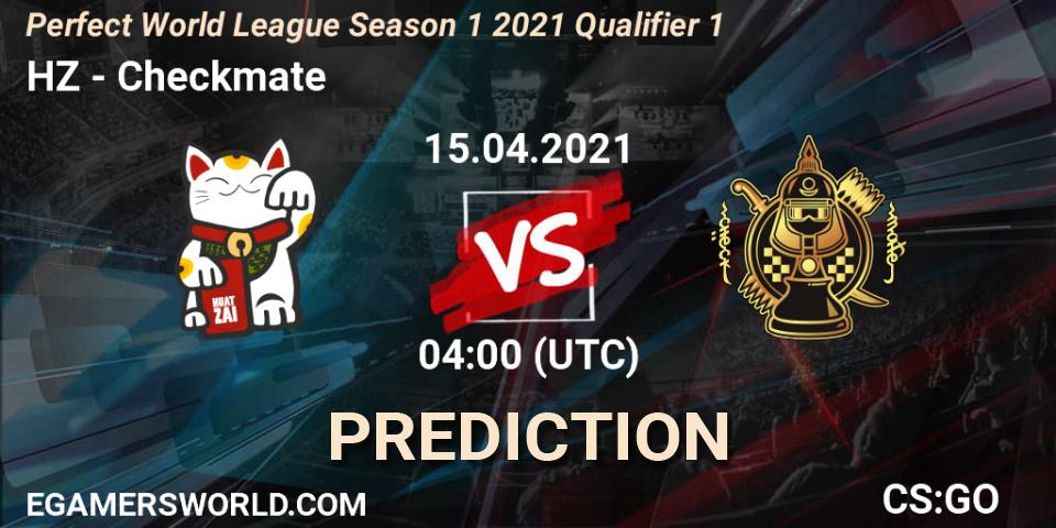 HZ - Checkmate: прогноз. 15.04.2021 at 04:10, Counter-Strike (CS2), Perfect World League Season 1 2021 Qualifier 1
