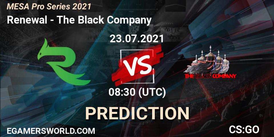 Renewal - The Black Company: прогноз. 23.07.2021 at 08:30, Counter-Strike (CS2), MESA Pro Series 2021