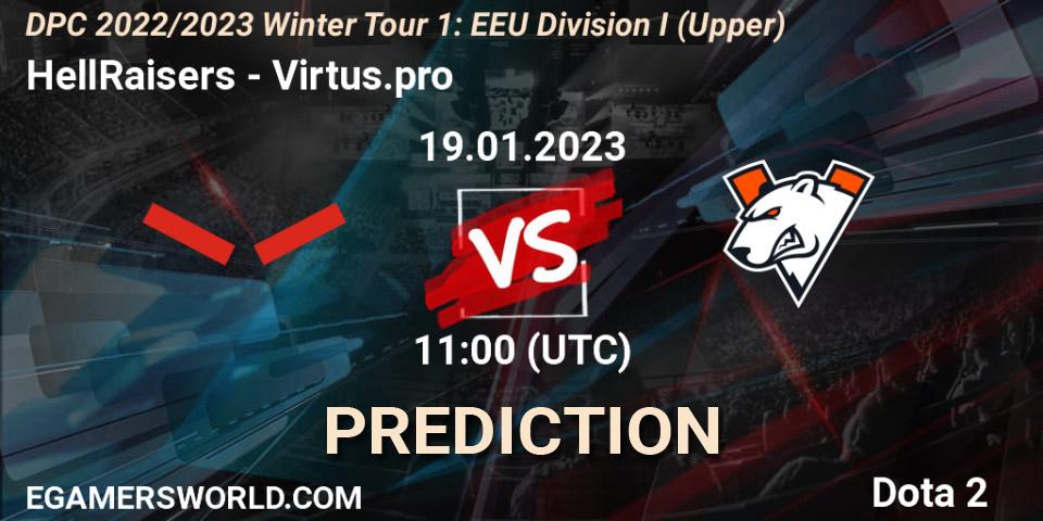 HellRaisers - Virtus.pro: прогноз. 19.01.2023 at 11:02, Dota 2, DPC 2022/2023 Winter Tour 1: EEU Division I (Upper)
