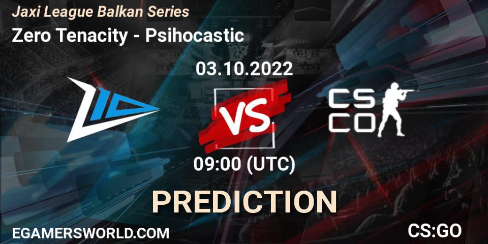 Zero Tenacity - Psihocastic: прогноз. 03.10.2022 at 09:00, Counter-Strike (CS2), Jaxi League Balkan Series