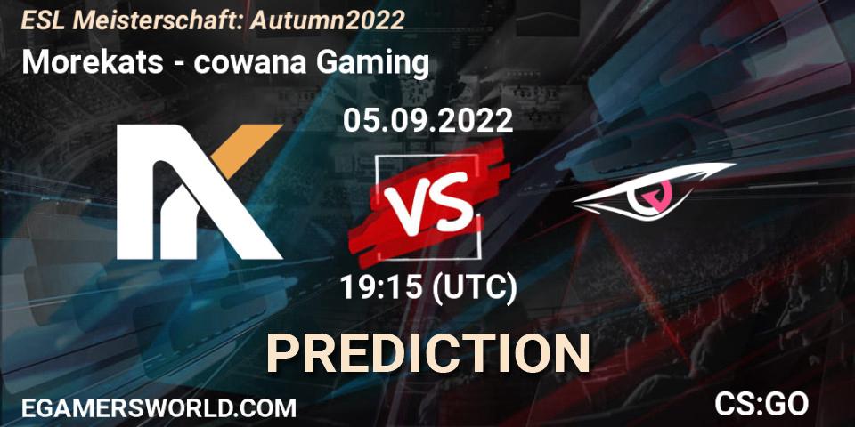 Morekats - cowana Gaming: прогноз. 05.09.2022 at 19:15, Counter-Strike (CS2), ESL Meisterschaft: Autumn 2022