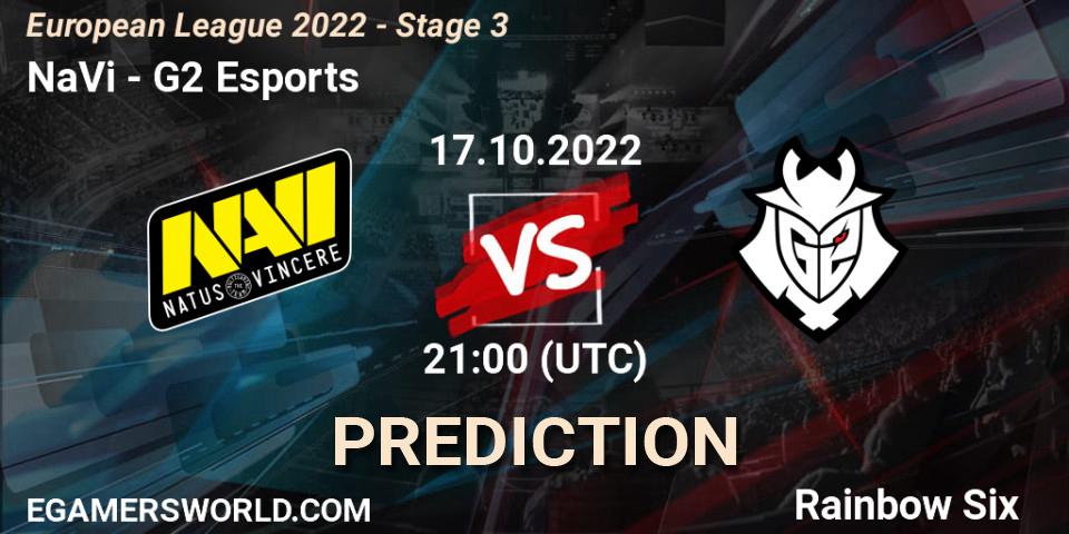 NaVi - G2 Esports: прогноз. 17.10.22, Rainbow Six, European League 2022 - Stage 3