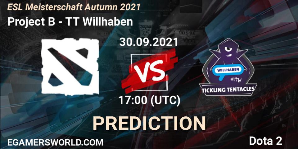 Project B - TT Willhaben: прогноз. 30.09.2021 at 17:02, Dota 2, ESL Meisterschaft Autumn 2021