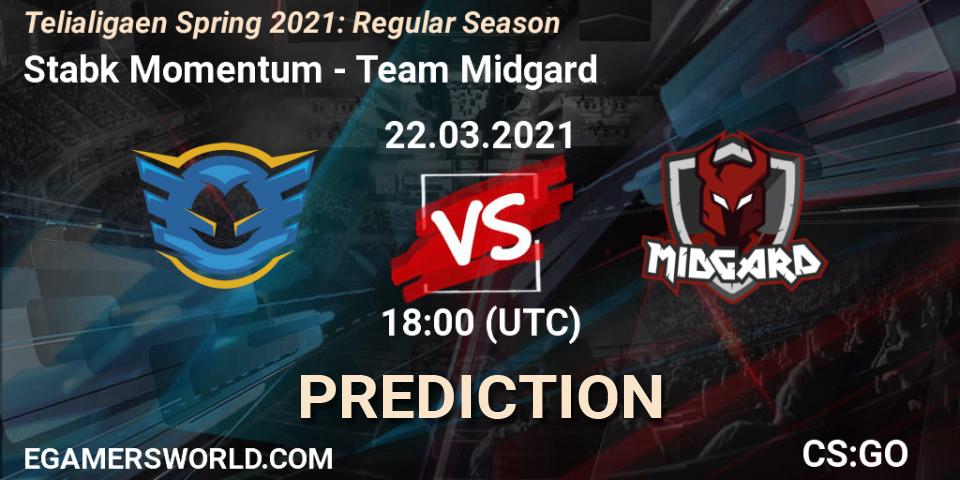 Stabæk Momentum - Team Midgard: прогноз. 22.03.2021 at 18:00, Counter-Strike (CS2), Telialigaen Spring 2021: Regular Season