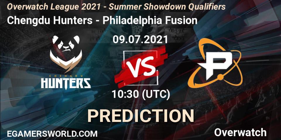 Chengdu Hunters - Philadelphia Fusion: прогноз. 09.07.2021 at 10:30, Overwatch, Overwatch League 2021 - Summer Showdown Qualifiers