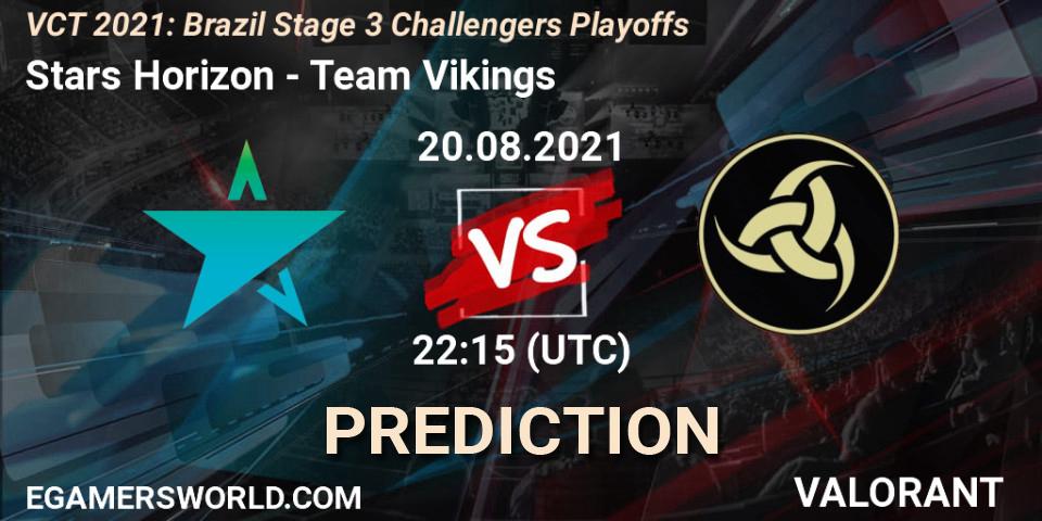 Stars Horizon - Team Vikings: прогноз. 20.08.2021 at 23:00, VALORANT, VCT 2021: Brazil Stage 3 Challengers Playoffs