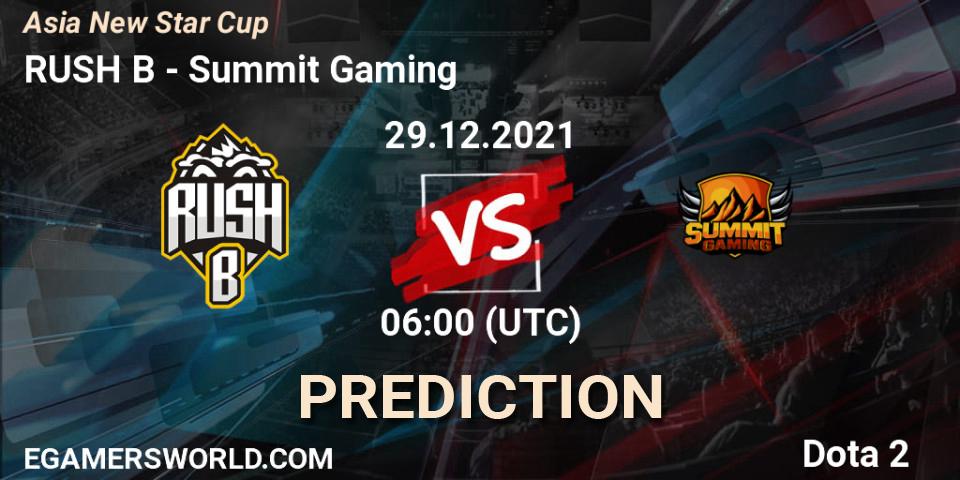 RUSH B - Forest: прогноз. 29.12.2021 at 05:13, Dota 2, Asia New Star Cup