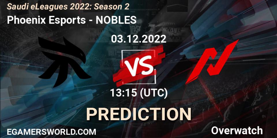 Phoenix Esports - NOBLES: прогноз. 03.12.22, Overwatch, Saudi eLeagues 2022: Season 2