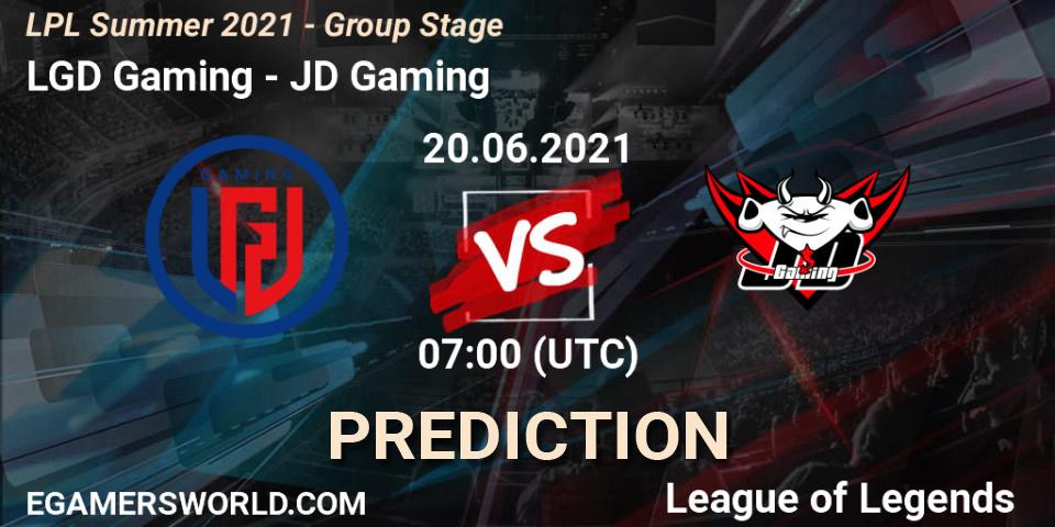 LGD Gaming - JD Gaming: прогноз. 20.06.21, LoL, LPL Summer 2021 - Group Stage