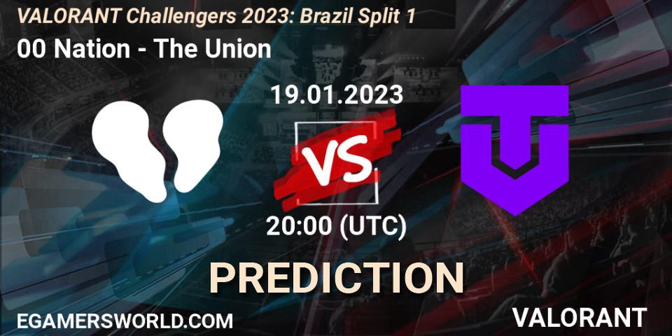 00 Nation - The Union: прогноз. 19.01.23, VALORANT, VALORANT Challengers 2023: Brazil Split 1