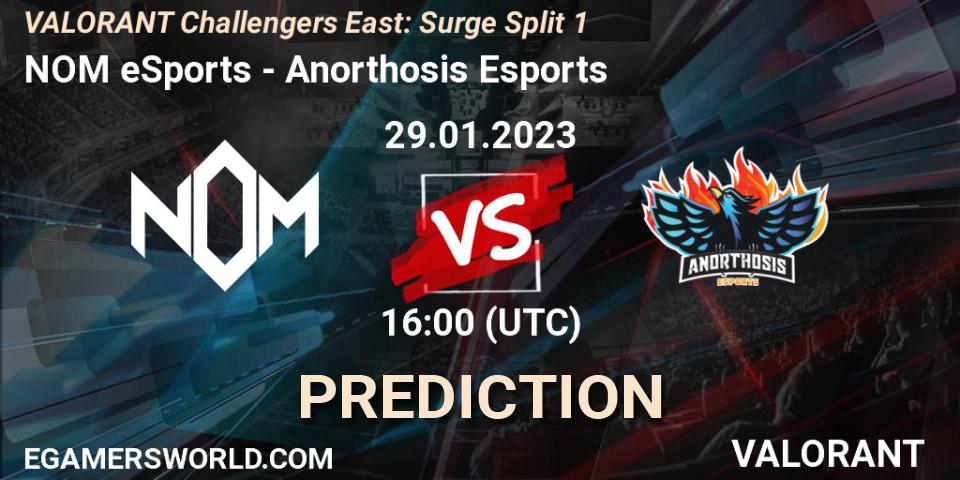 NOM eSports - Anorthosis Esports: прогноз. 29.01.23, VALORANT, VALORANT Challengers 2023 East: Surge Split 1