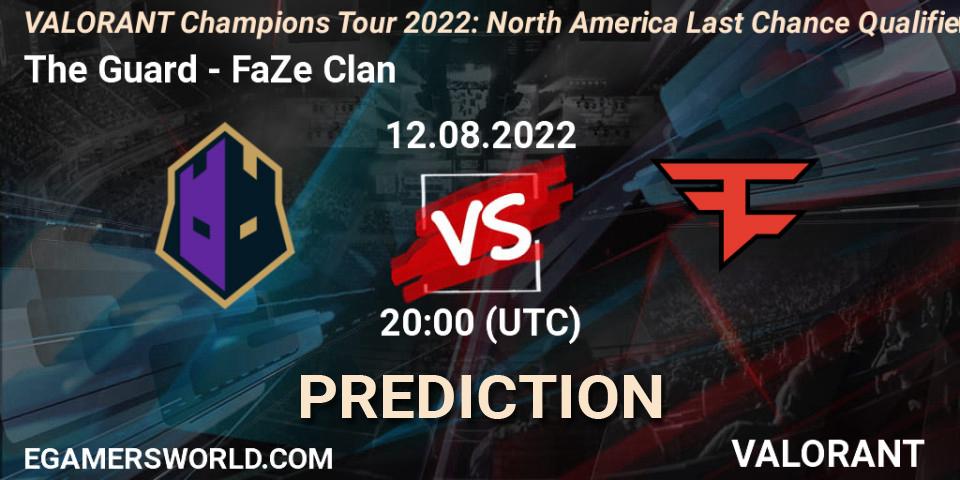The Guard - FaZe Clan: прогноз. 12.08.2022 at 20:15, VALORANT, VCT 2022: North America Last Chance Qualifier