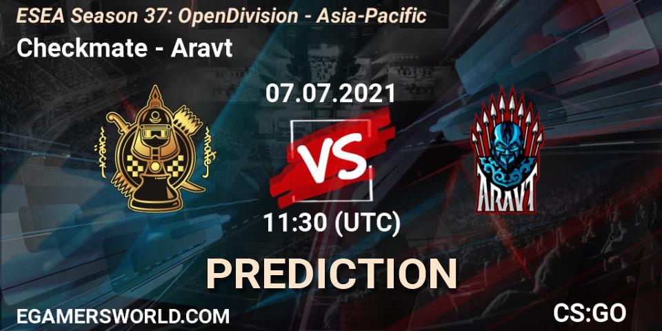 Checkmate - Aravt: прогноз. 09.07.2021 at 12:30, Counter-Strike (CS2), ESEA Season 37: Open Division - Asia-Pacific