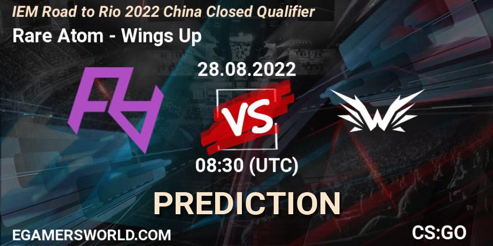Rare Atom - Wings Up: прогноз. 28.08.2022 at 08:30, Counter-Strike (CS2), IEM Road to Rio 2022 China Closed Qualifier