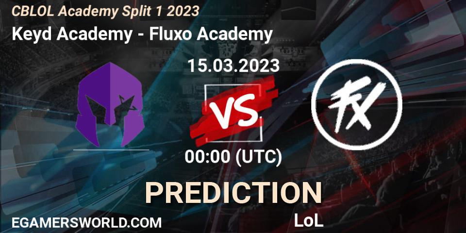 Keyd Academy - Fluxo Academy: прогноз. 15.03.2023 at 00:00, LoL, CBLOL Academy Split 1 2023