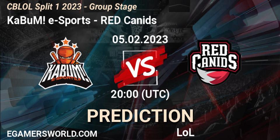 KaBuM! e-Sports - RED Canids: прогноз. 05.02.23, LoL, CBLOL Split 1 2023 - Group Stage