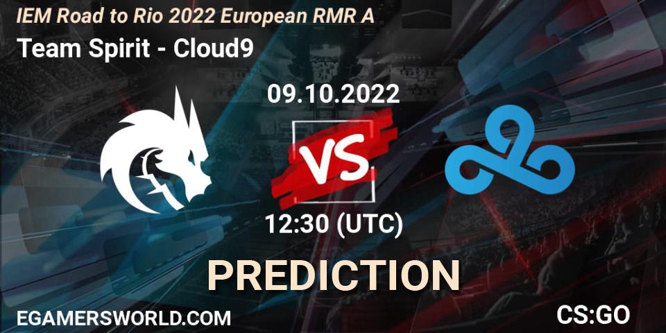 Team Spirit - Cloud9: прогноз. 09.10.2022 at 13:20, Counter-Strike (CS2), IEM Road to Rio 2022 European RMR A