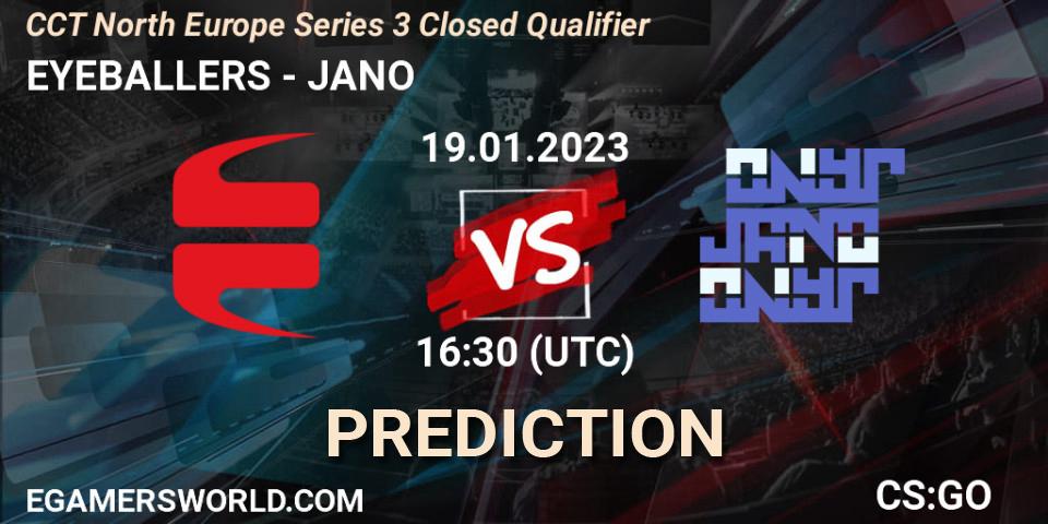 EYEBALLERS - JANO: прогноз. 19.01.2023 at 16:40, Counter-Strike (CS2), CCT North Europe Series 3 Closed Qualifier