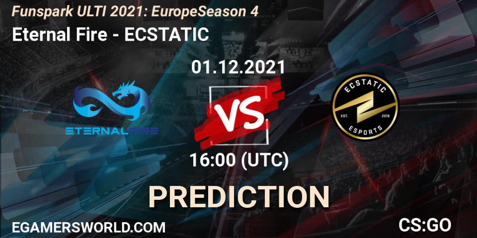 Eternal Fire - ECSTATIC: прогноз. 01.12.2021 at 11:00, Counter-Strike (CS2), Funspark ULTI 2021: Europe Season 4