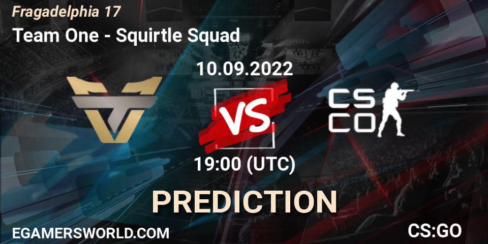 Team One - Squirtle Squad: прогноз. 10.09.2022 at 19:00, Counter-Strike (CS2), Fragadelphia 17