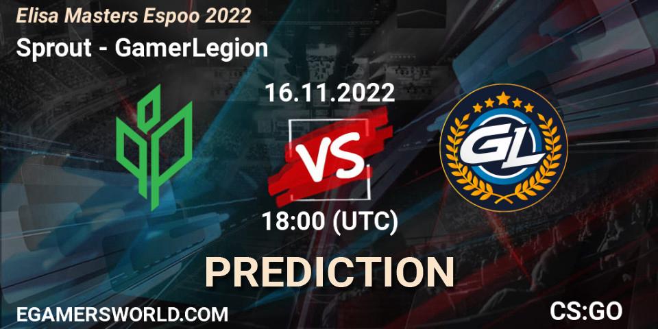 Sprout - GamerLegion: прогноз. 16.11.22, CS2 (CS:GO), Elisa Masters Espoo 2022