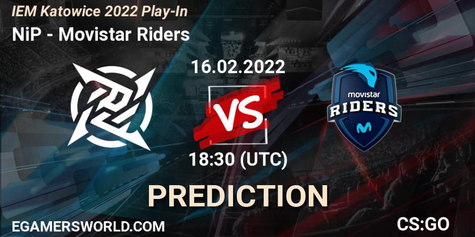 NiP - Movistar Riders: прогноз. 16.02.2022 at 19:00, Counter-Strike (CS2), IEM Katowice 2022 Play-In
