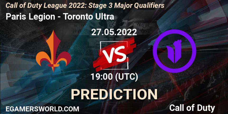 Paris Legion - Toronto Ultra: прогноз. 27.05.2022 at 19:00, Call of Duty, Call of Duty League 2022: Stage 3