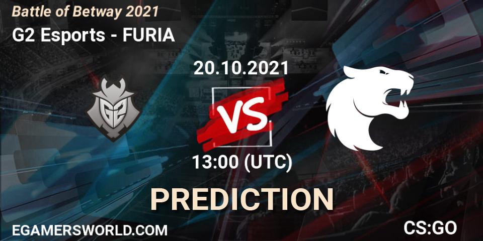 G2 Esports - FURIA: прогноз. 20.10.2021 at 13:10, Counter-Strike (CS2), Battle of Betway 2021