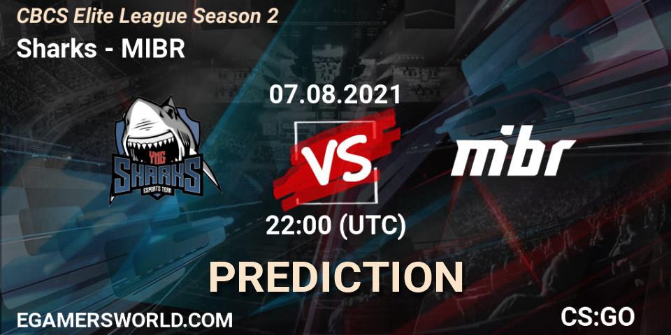 Sharks - MIBR: прогноз. 07.08.2021 at 22:55, Counter-Strike (CS2), CBCS Elite League Season 2