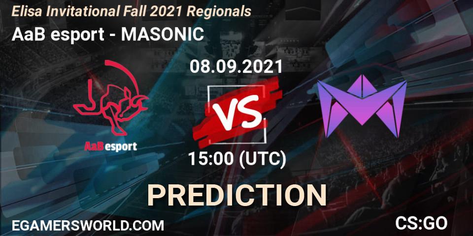 AaB esport - MASONIC: прогноз. 08.09.2021 at 15:00, Counter-Strike (CS2), Elisa Invitational Fall 2021 Regionals