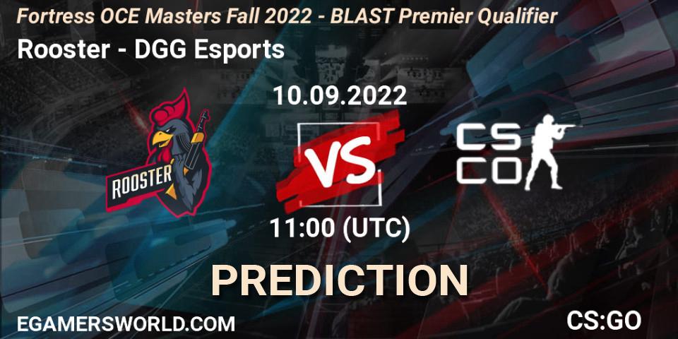 Rooster - DGG Esports: прогноз. 10.09.2022 at 11:00, Counter-Strike (CS2), Fortress OCE Masters Fall 2022 - BLAST Premier Qualifier