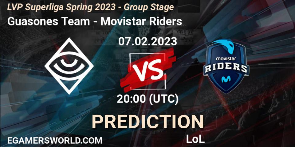 Guasones Team - Movistar Riders: прогноз. 07.02.23, LoL, LVP Superliga Spring 2023 - Group Stage